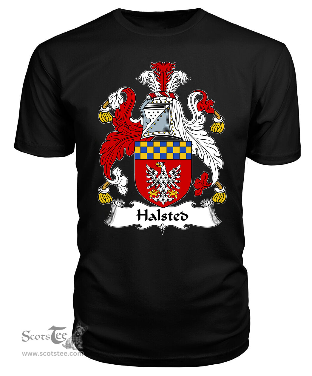 ScotsTee Halsted Coat Of Arms Family Crest British Fleet T Shirt