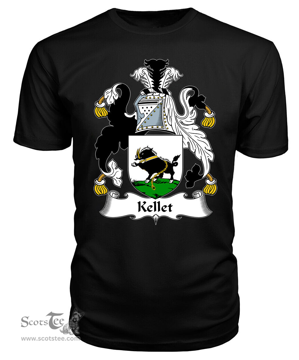 ScotsTee Kellet Coat Of Arms Family Crest British Fleet T Shirt