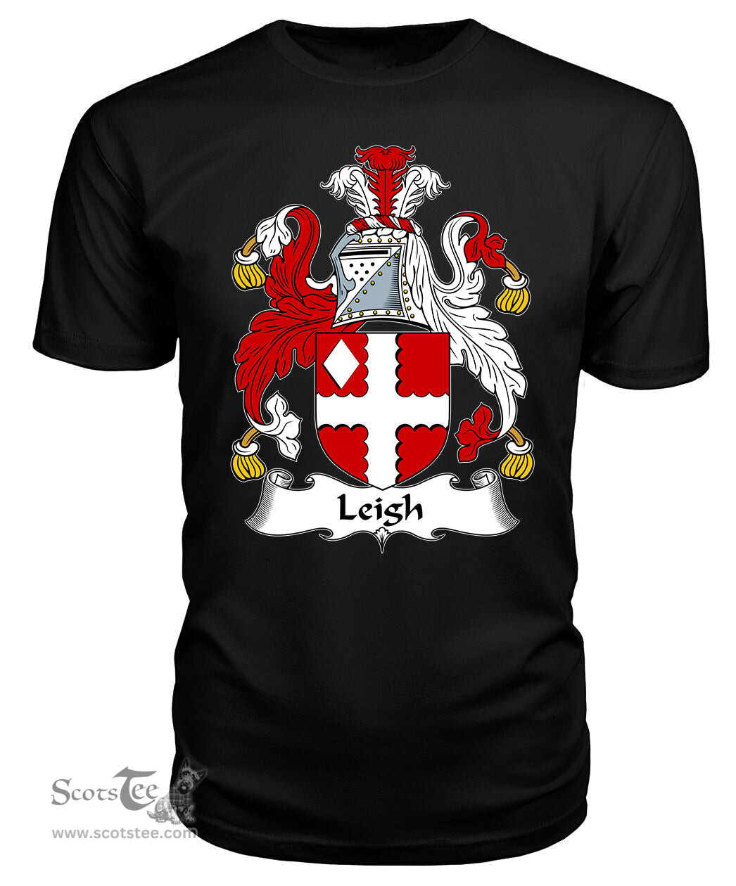 ScotsTee Leigh Coat Of Arms Family Crest British Fleet T Shirt