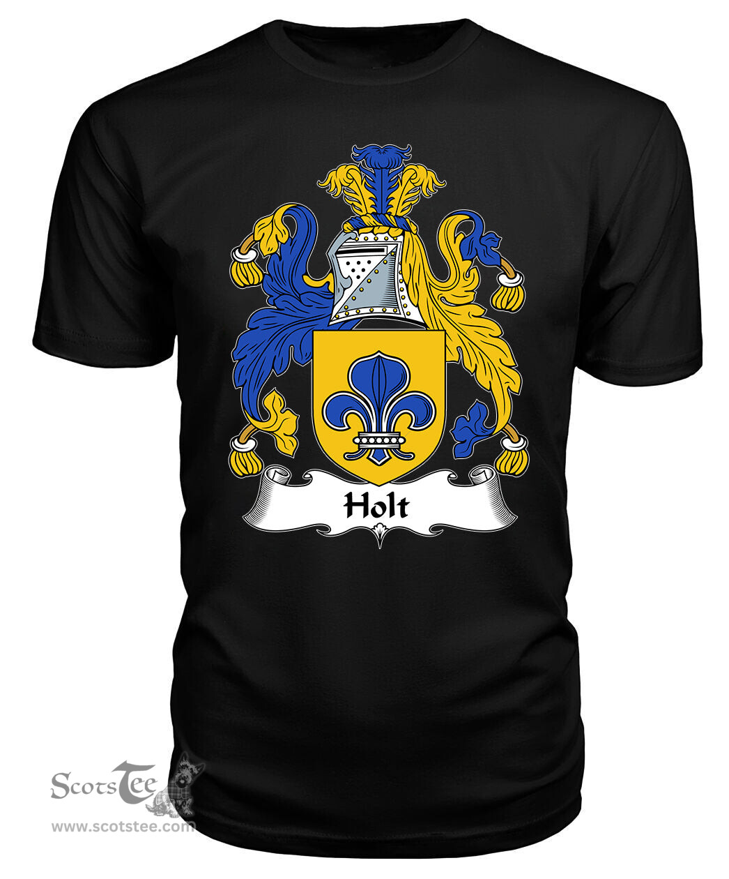 ScotsTee Holt II Coat Of Arms Family Crest British Fleet T Shirt