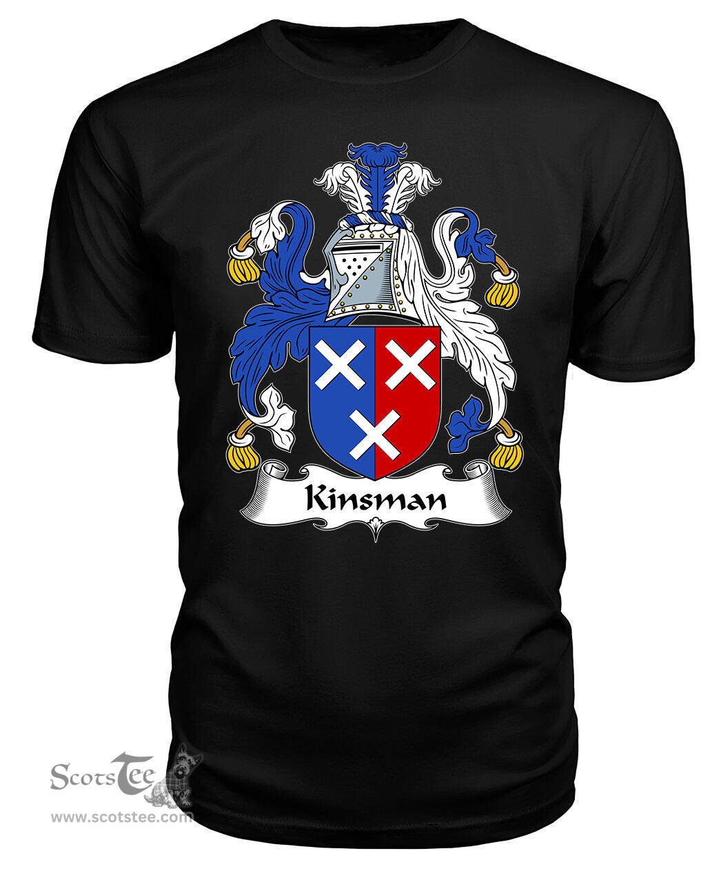 ScotsTee Kinsman Coat Of Arms Family Crest British Fleet T Shirt