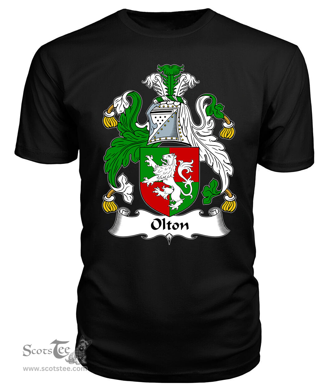 ScotsTee Olton or Owlton Coat Of Arms Family Crest British Fleet T Shirt