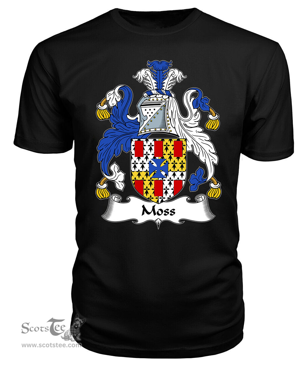 ScotsTee Moss Coat Of Arms Family Crest British Fleet T Shirt