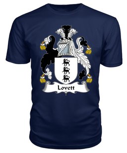ScotsTee Lovet or Lovett Coat Of Arms Family Crest British Fleet T Shirt