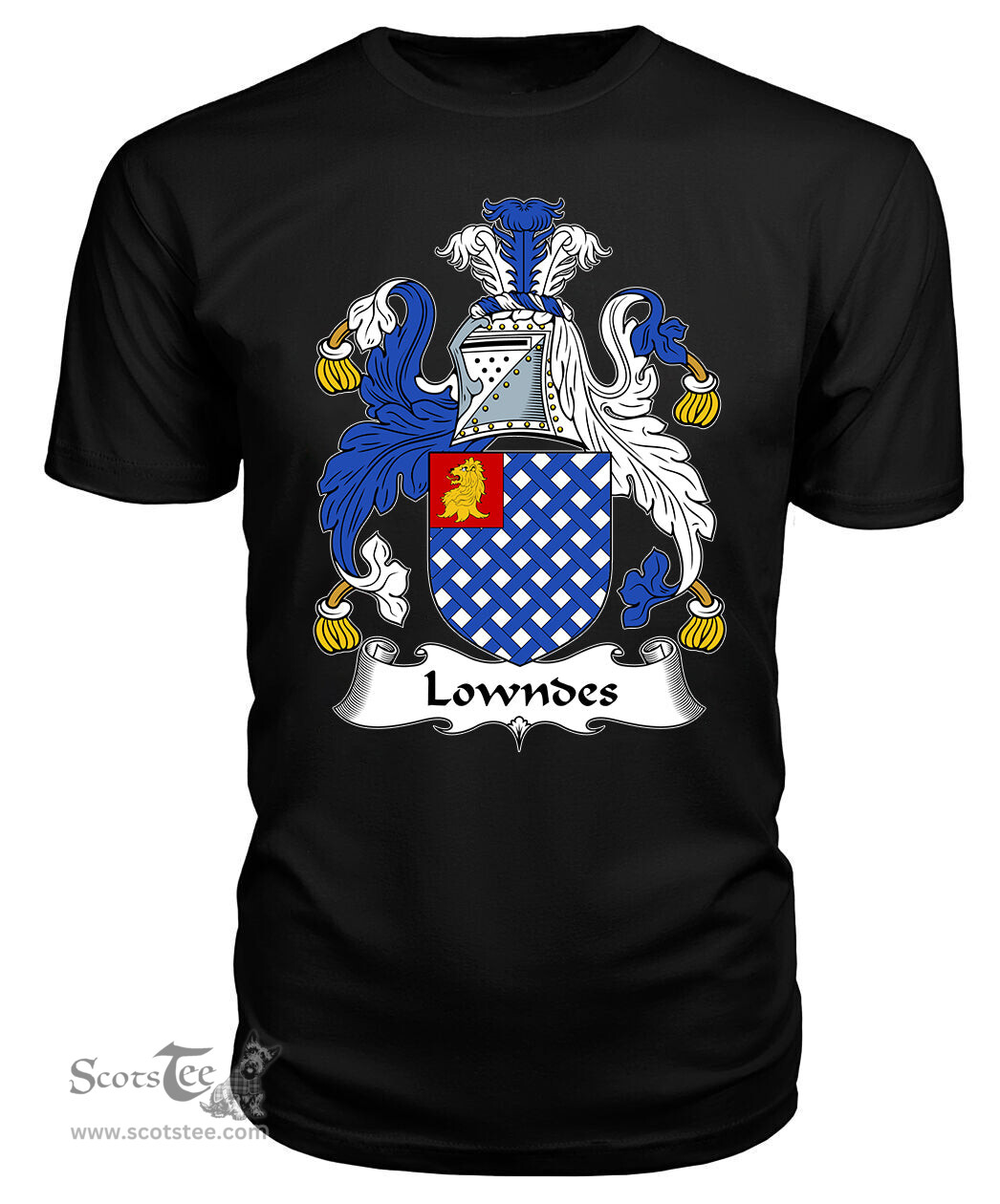 ScotsTee Lowndes Coat Of Arms Family Crest British Fleet T Shirt