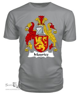 ScotsTee Maurice or Morrice (Wales) Coat Of Arms Family Crest British Fleet T Shirt