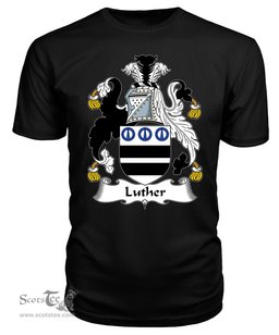 ScotsTee Luther Coat Of Arms Family Crest British Fleet T Shirt