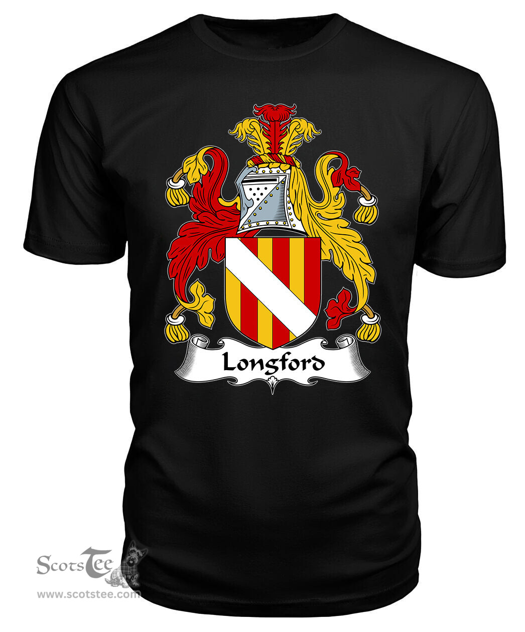 ScotsTee Longford Coat Of Arms Family Crest British Fleet T Shirt