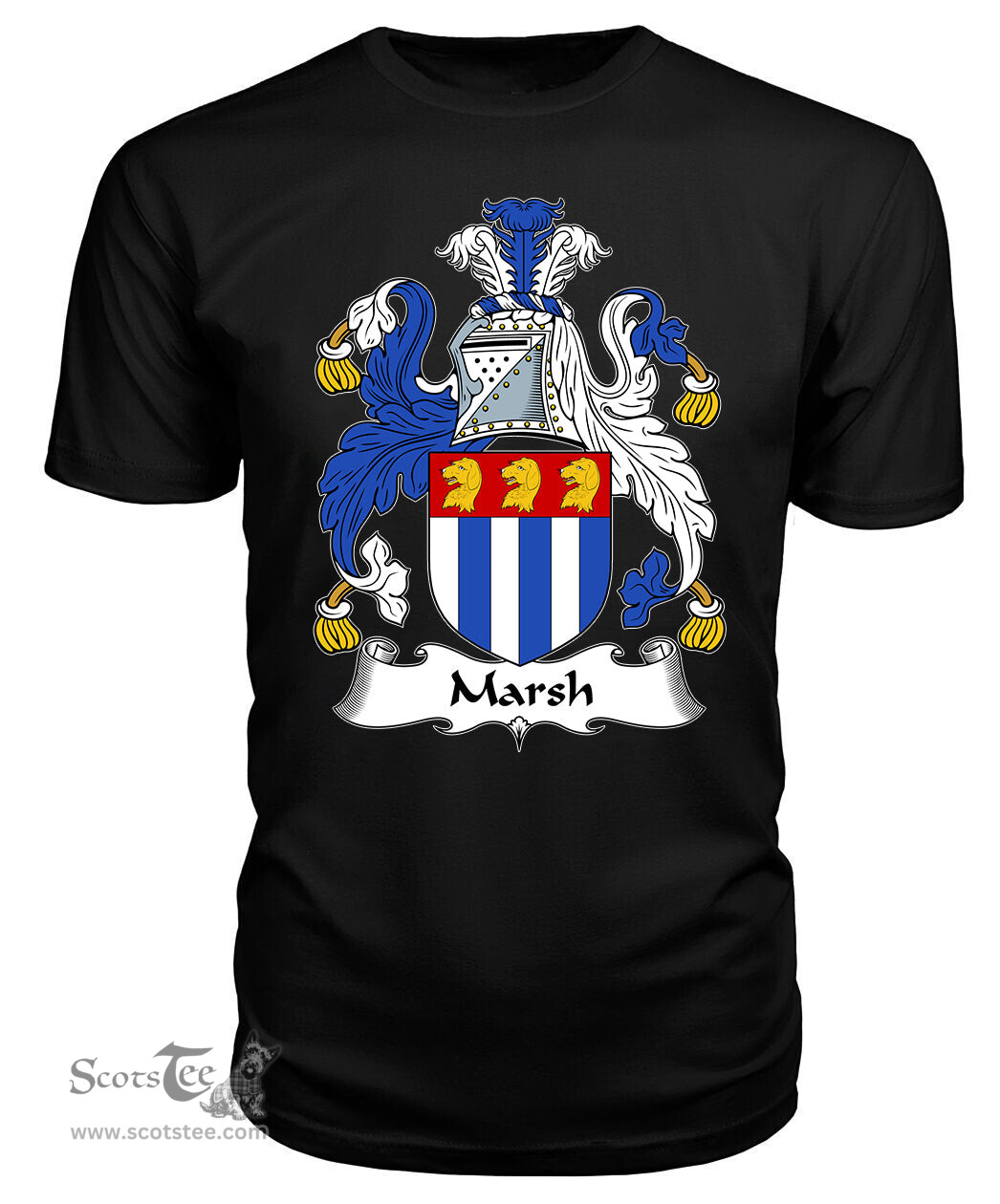 ScotsTee Marsh Coat Of Arms Family Crest British Fleet T Shirt