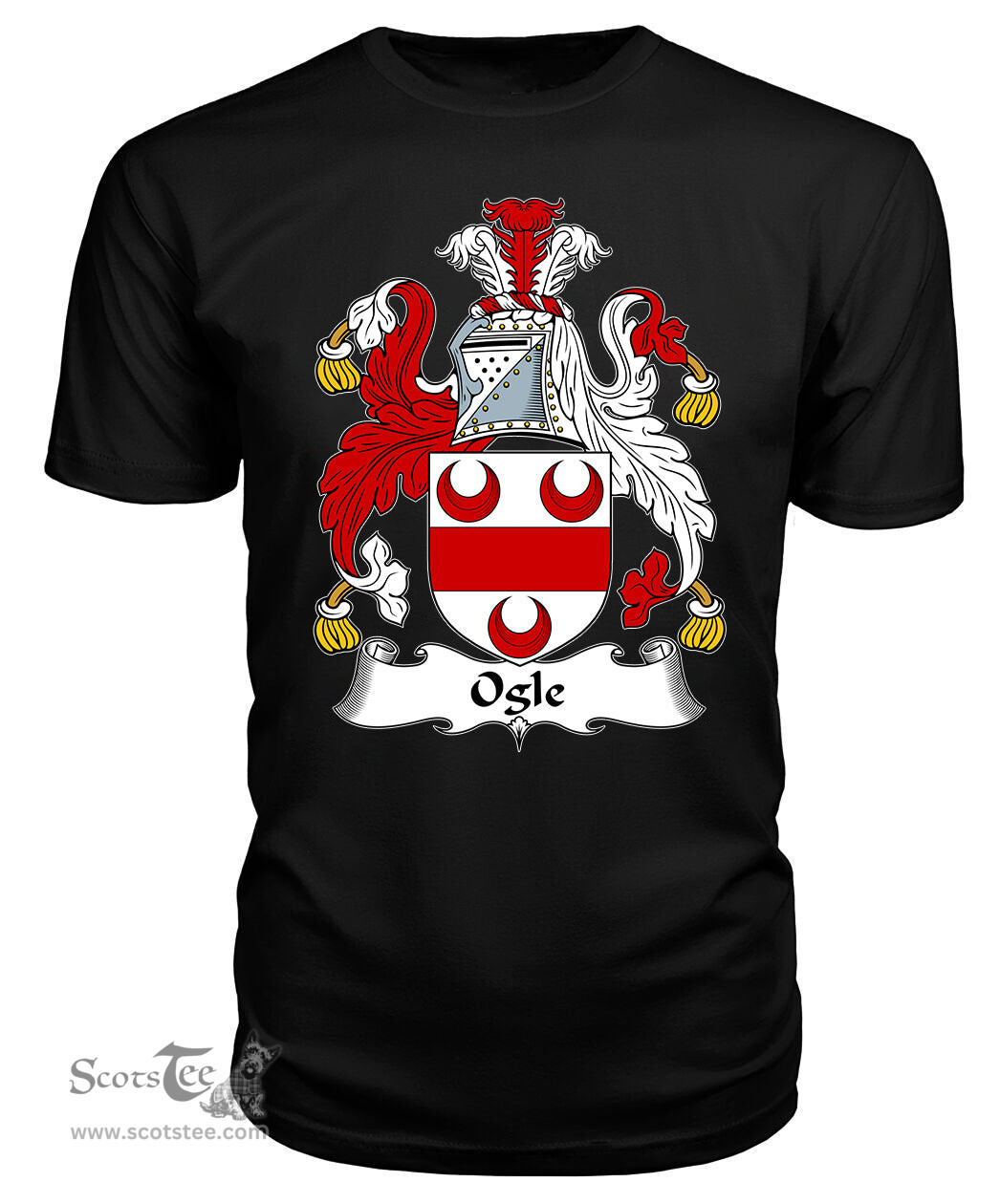 ScotsTee Ogle Coat Of Arms Family Crest British Fleet T Shirt
