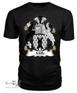 ScotsTee Mills Coat Of Arms Family Crest British Fleet T Shirt