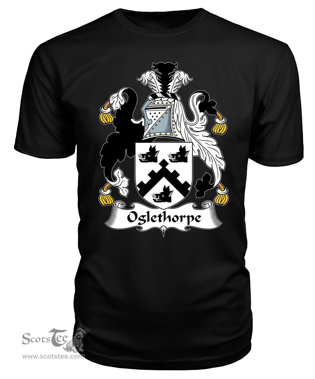 ScotsTee Oglethorpe Coat Of Arms Family Crest British Fleet T Shirt