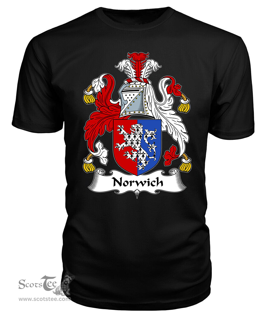 ScotsTee Norwich Coat Of Arms Family Crest British Fleet T Shirt