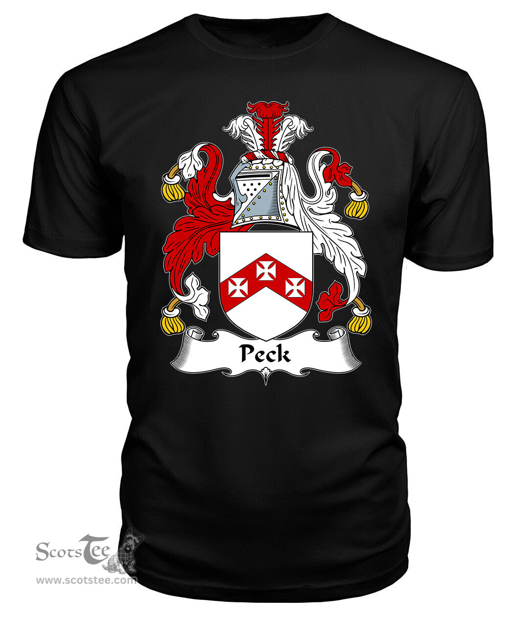 ScotsTee Peck Coat Of Arms Family Crest British Fleet T Shirt