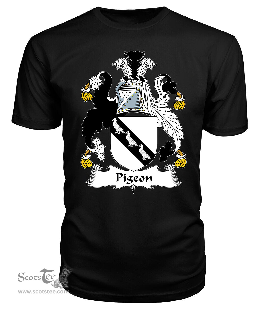 ScotsTee Pigeon Coat Of Arms Family Crest British Fleet T Shirt