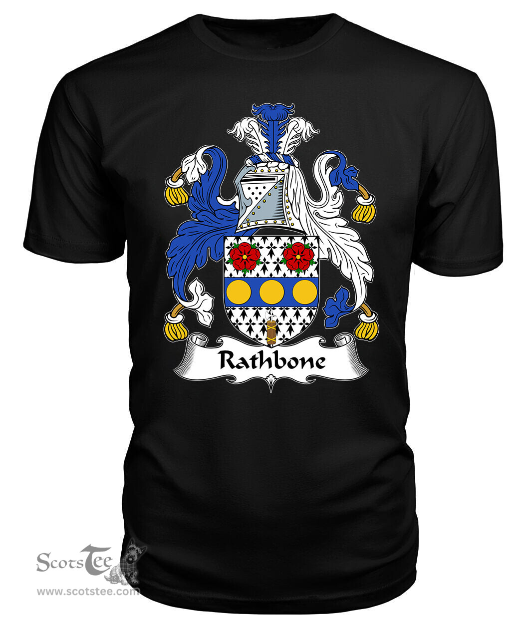 ScotsTee Rathbone Coat Of Arms Family Crest British Fleet T Shirt