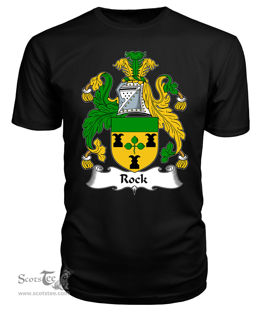 ScotsTee Rock (e) Coat Of Arms Family Crest British Fleet T Shirt