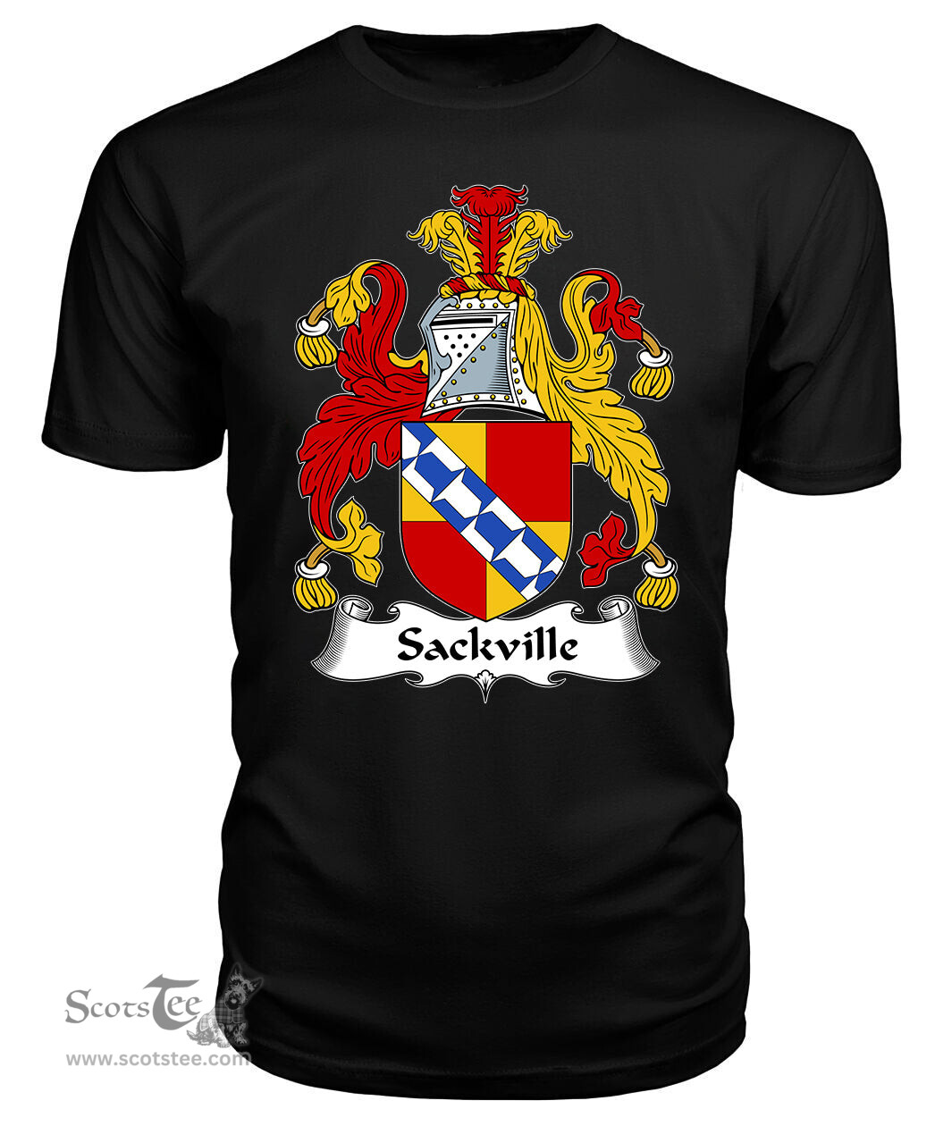 ScotsTee Sackville Coat Of Arms Family Crest British Fleet T Shirt