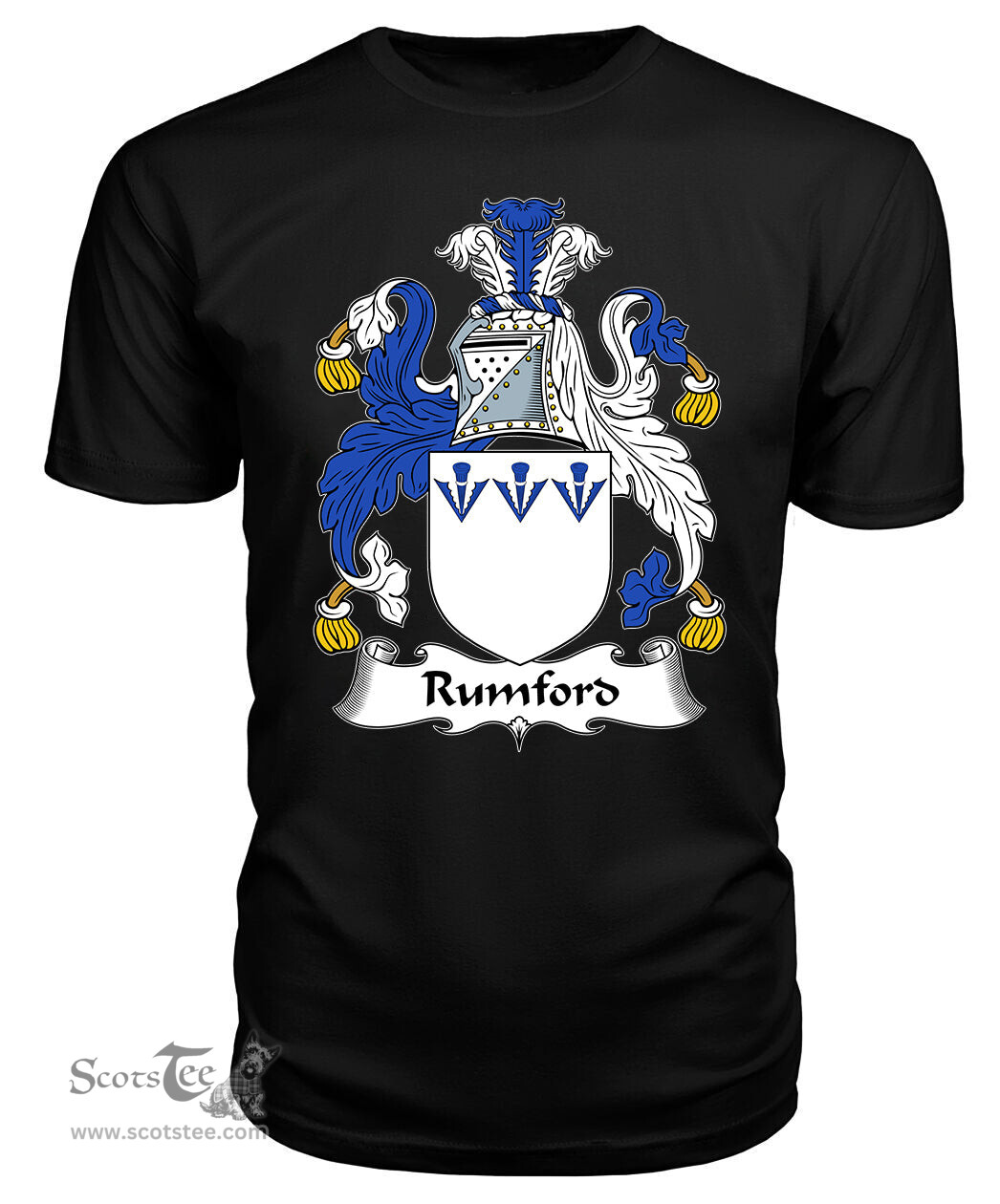 ScotsTee Rumford Coat Of Arms Family Crest British Fleet T Shirt