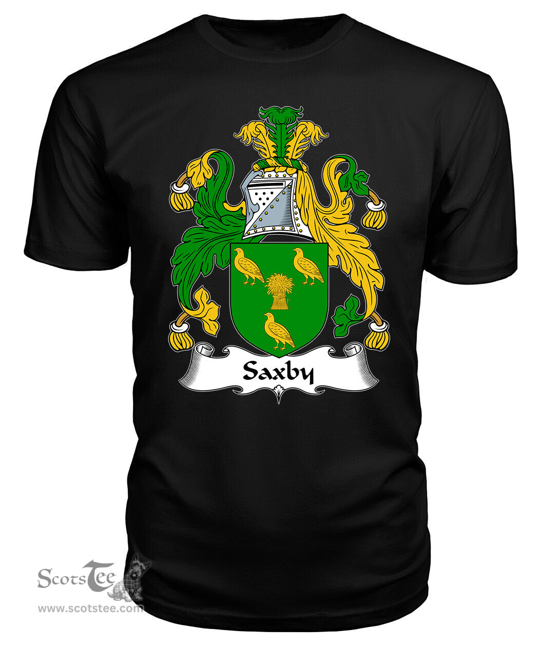 ScotsTee Saxby Coat Of Arms Family Crest British Fleet T Shirt
