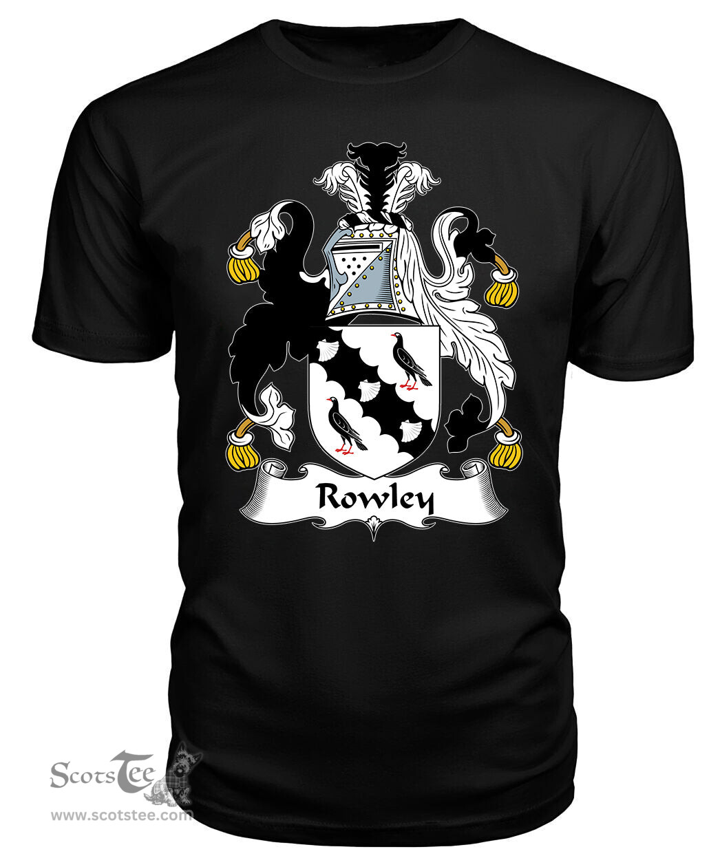 ScotsTee Rowley Coat Of Arms Family Crest British Fleet T Shirt