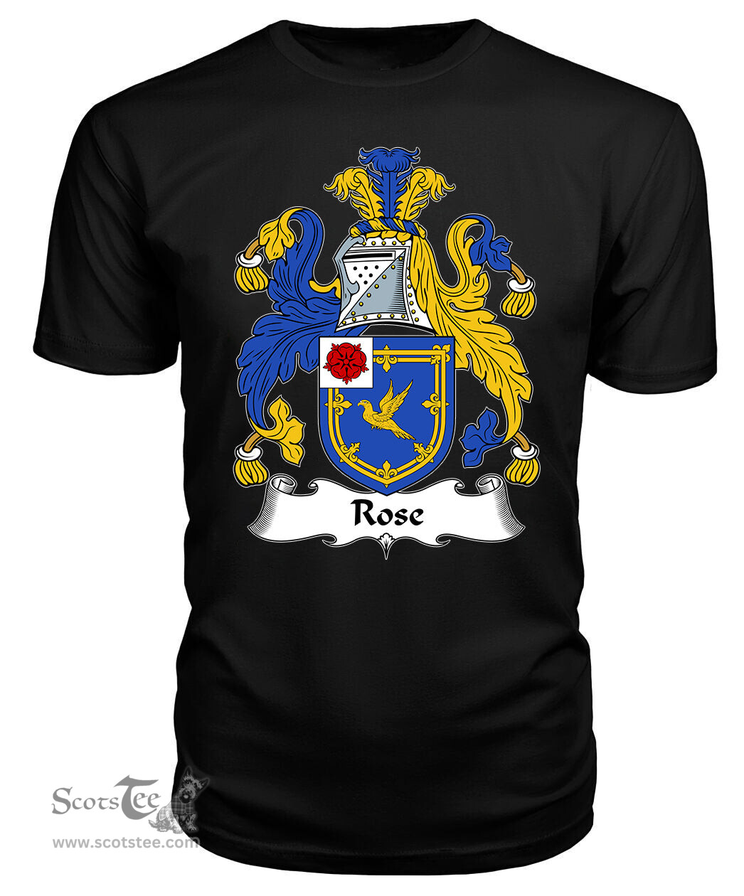 ScotsTee Rose Coat Of Arms Family Crest British Fleet T Shirt