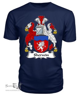 ScotsTee Sherwin Coat Of Arms Family Crest British Fleet T Shirt