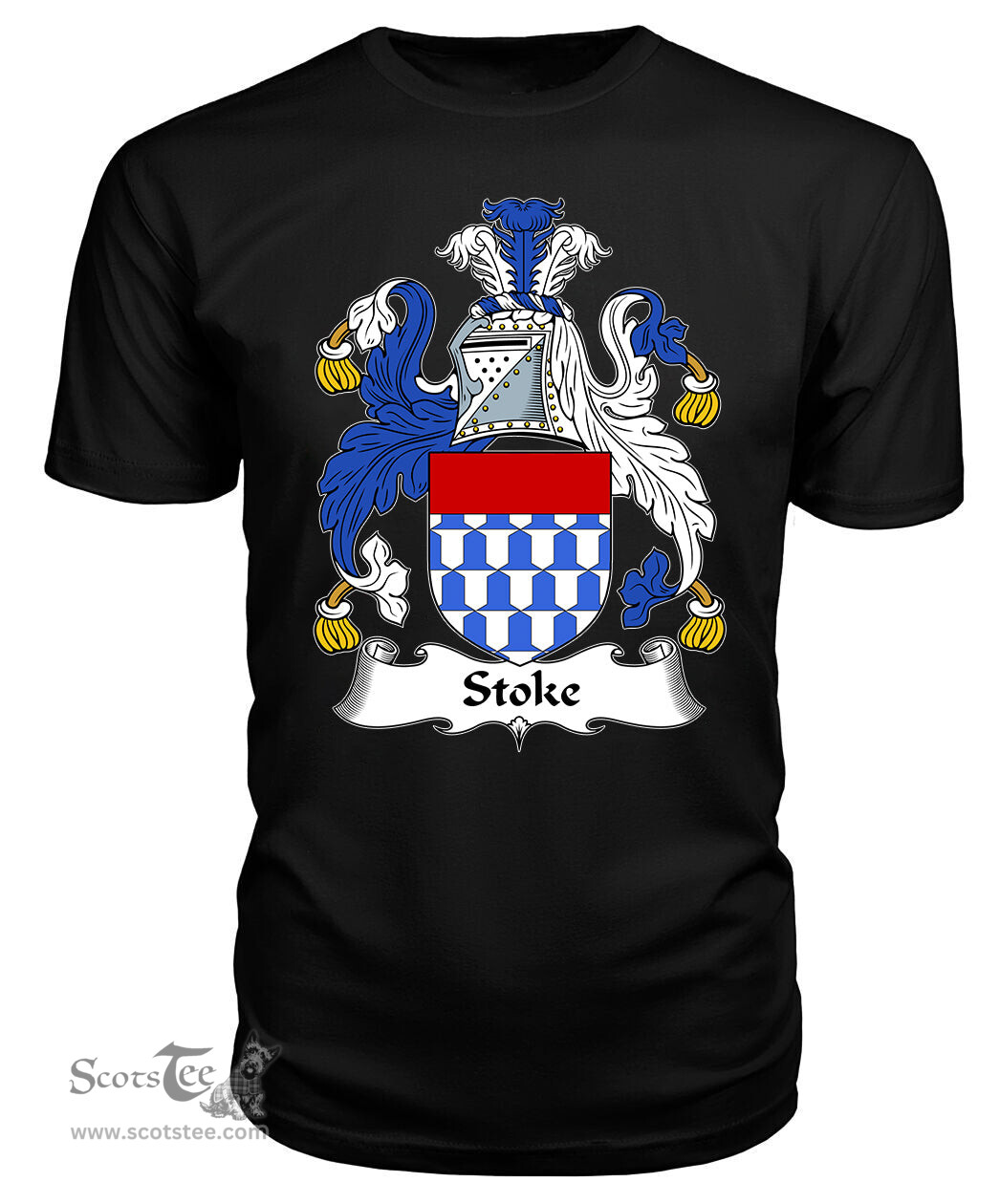 ScotsTee Stoke Coat Of Arms Family Crest British Fleet T Shirt