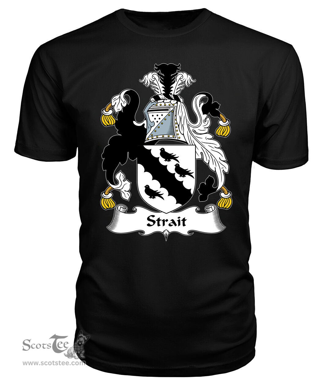 ScotsTee Strait (s) Coat Of Arms Family Crest British Fleet T Shirt