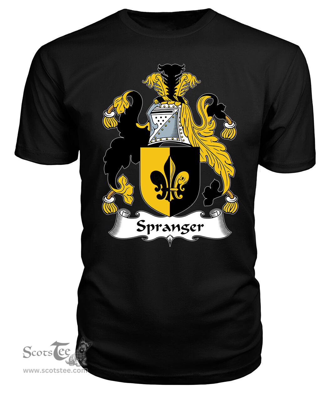 ScotsTee Spranger Coat Of Arms Family Crest British Fleet T Shirt