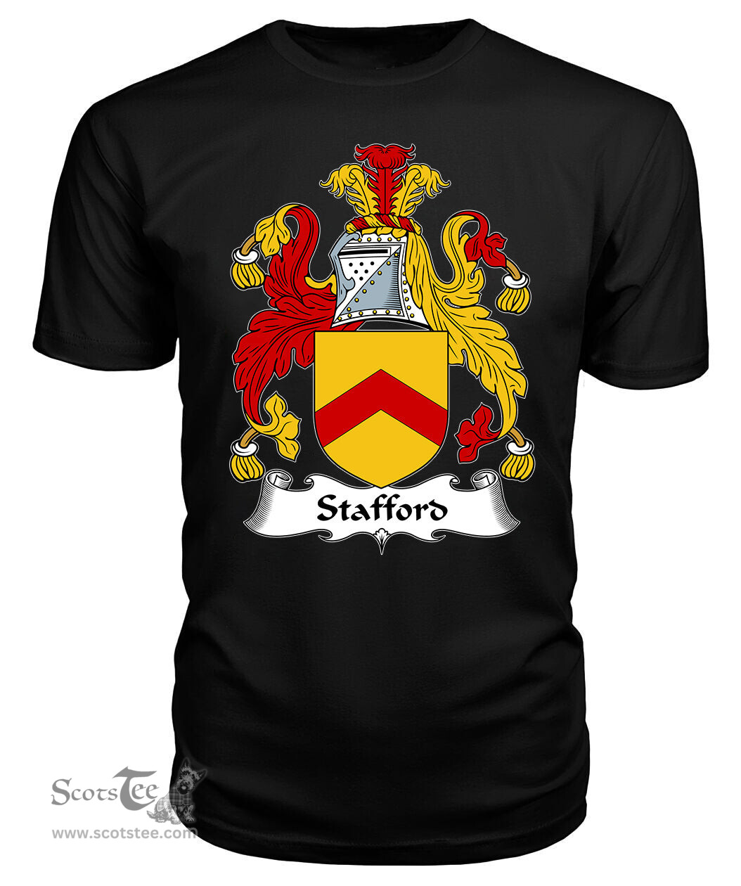 ScotsTee Stafford Coat Of Arms Family Crest British Fleet T Shirt