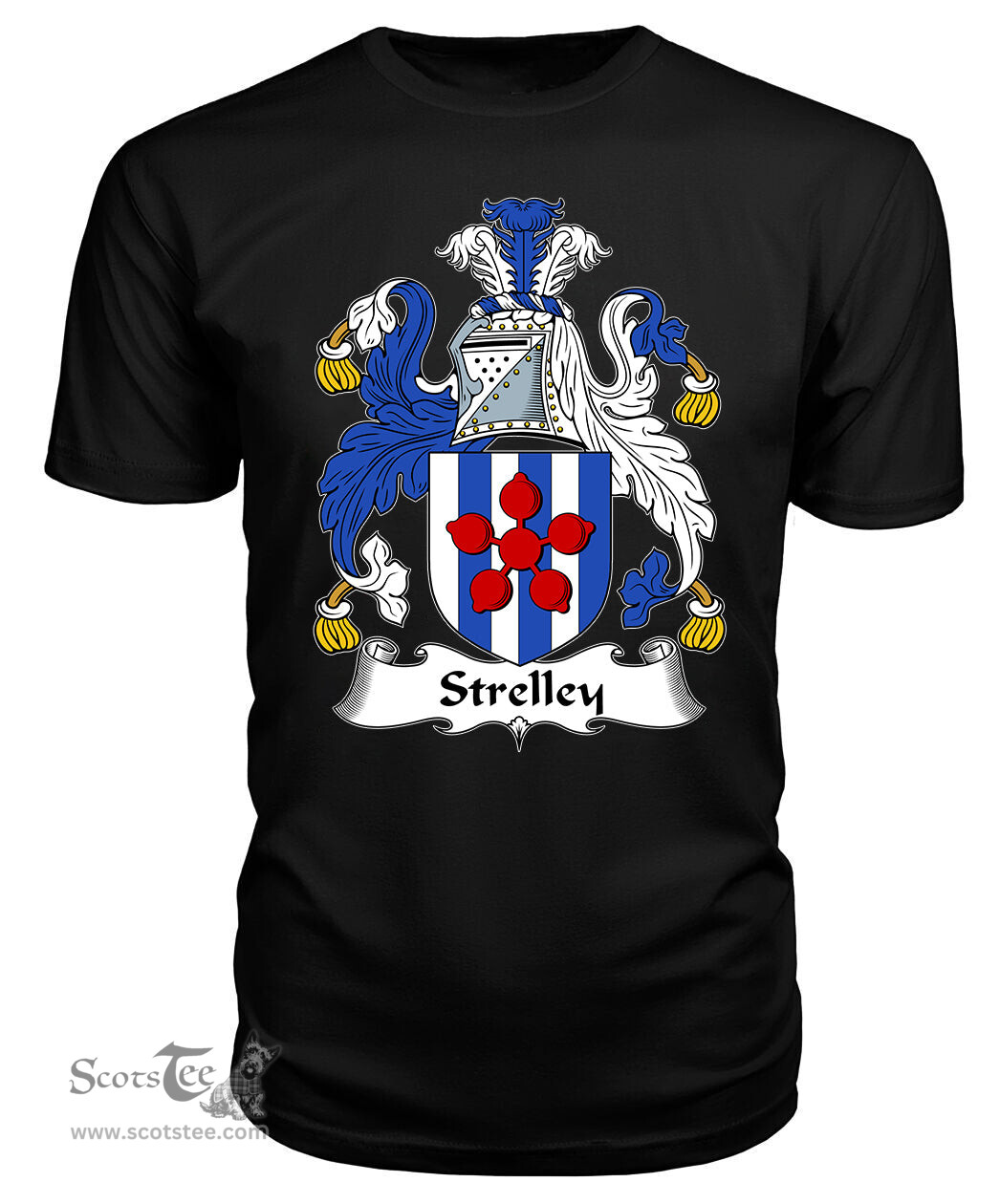 ScotsTee Strelley Coat Of Arms Family Crest British Fleet T Shirt