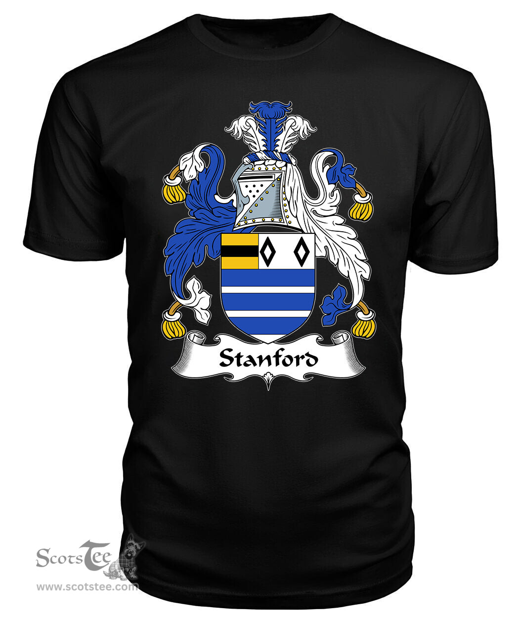 ScotsTee Stanford Coat Of Arms Family Crest British Fleet T Shirt