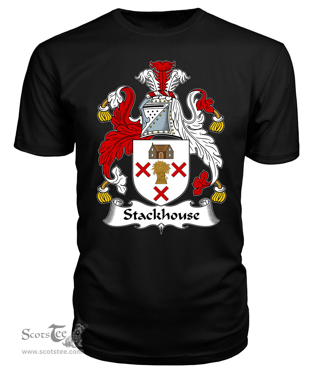 ScotsTee Stackhouse Coat Of Arms Family Crest British Fleet T Shirt