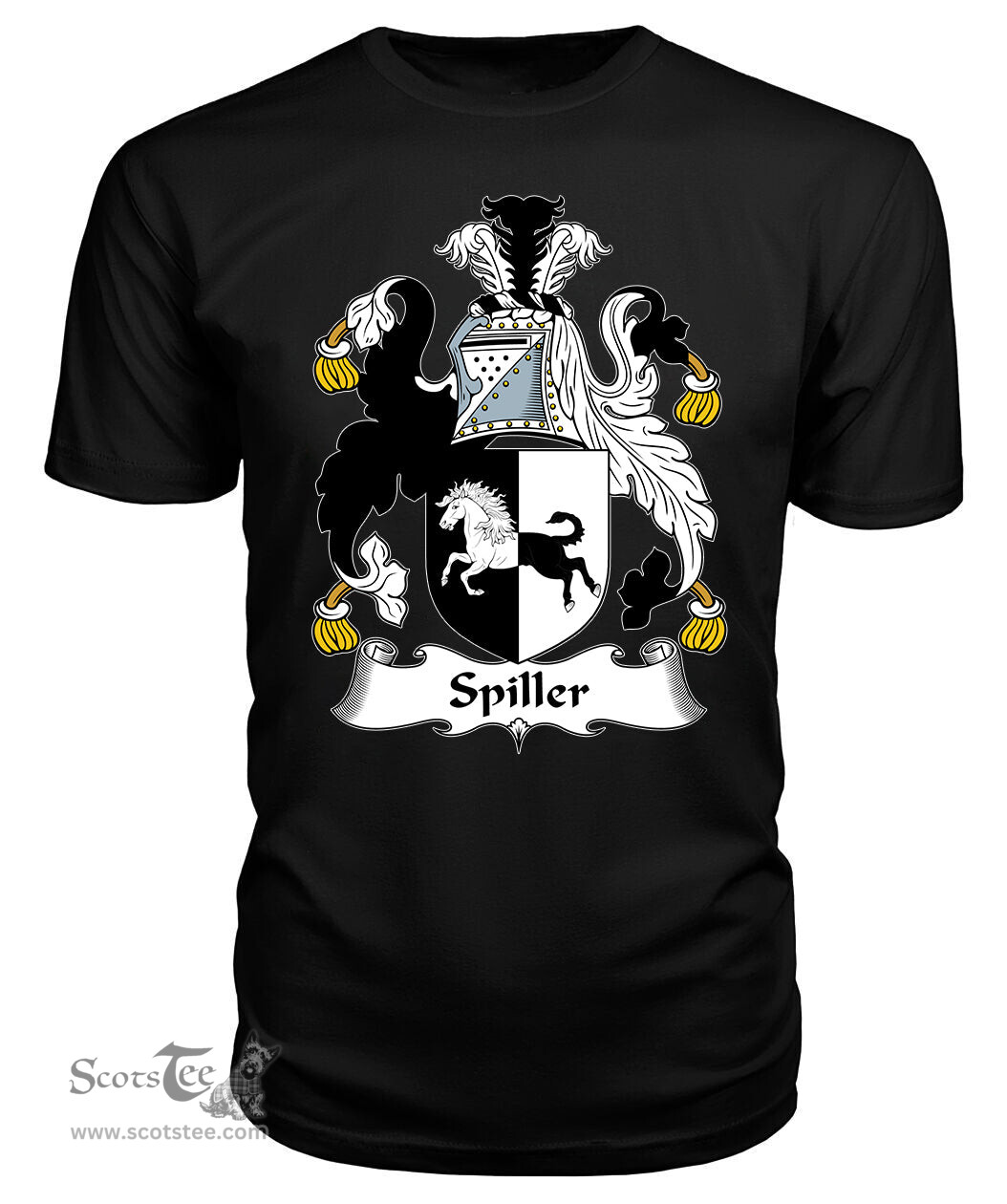 ScotsTee Spiller Coat Of Arms Family Crest British Fleet T Shirt