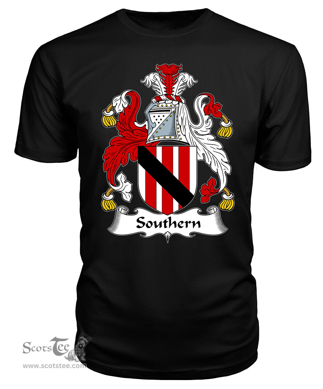 ScotsTee Southern Coat Of Arms Family Crest British Fleet T Shirt