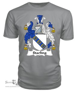 ScotsTee Starling Coat Of Arms Family Crest British Fleet T Shirt