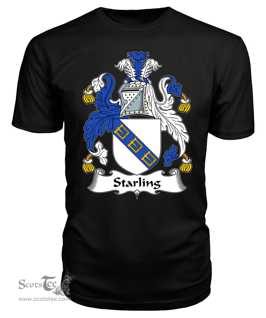 ScotsTee Starling Coat Of Arms Family Crest British Fleet T Shirt