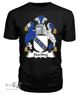 ScotsTee Starling Coat Of Arms Family Crest British Fleet T Shirt