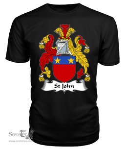 ScotsTee St John Coat Of Arms Family Crest British Fleet T Shirt