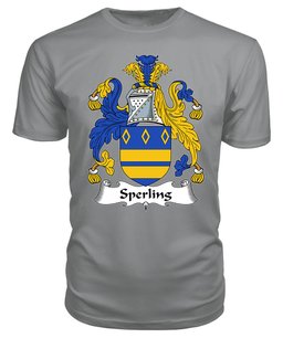 ScotsTee Sperling or Spurling Coat Of Arms Family Crest British Fleet T Shirt