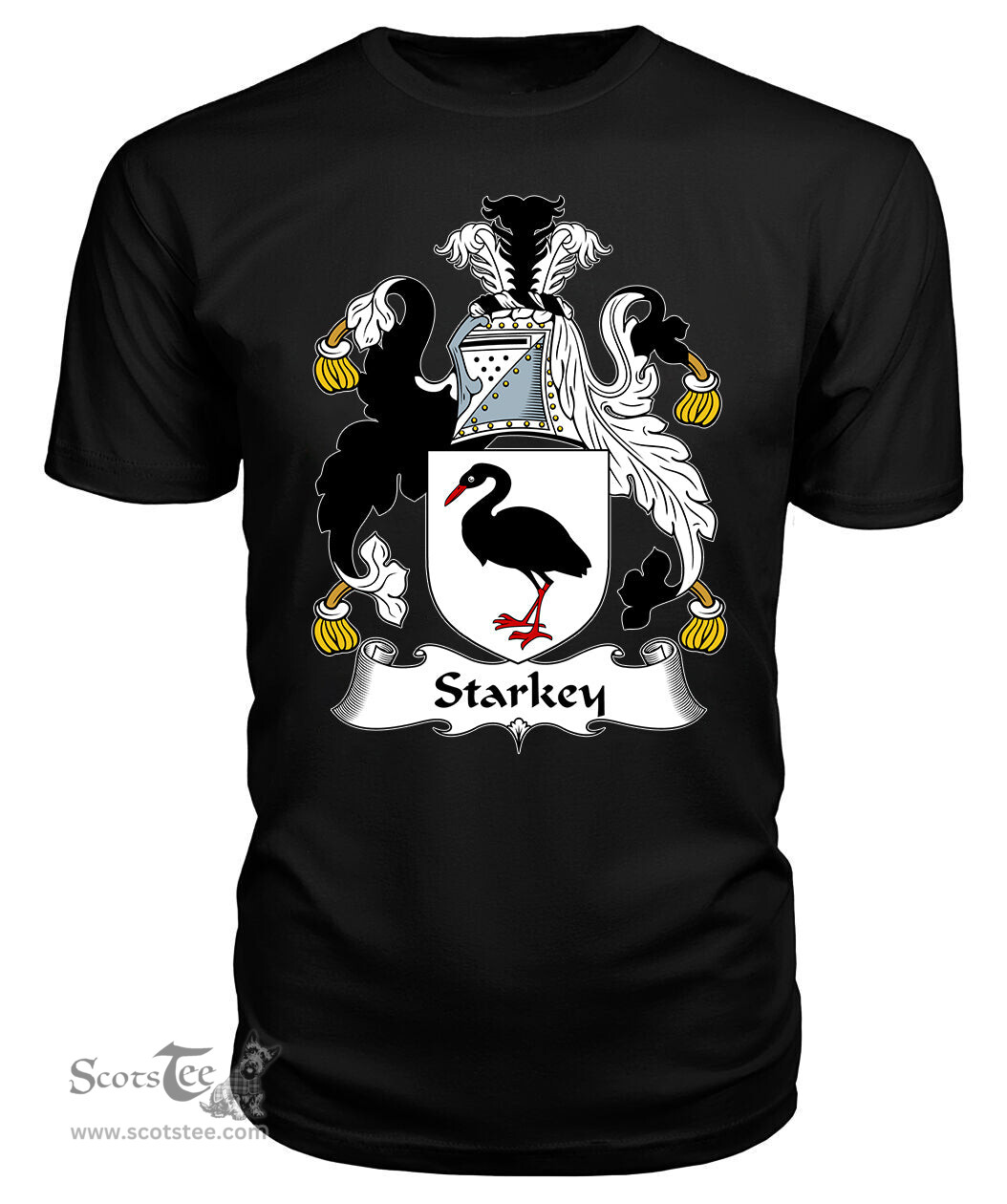 ScotsTee Starkey or Starkie Coat Of Arms Family Crest British Fleet T Shirt