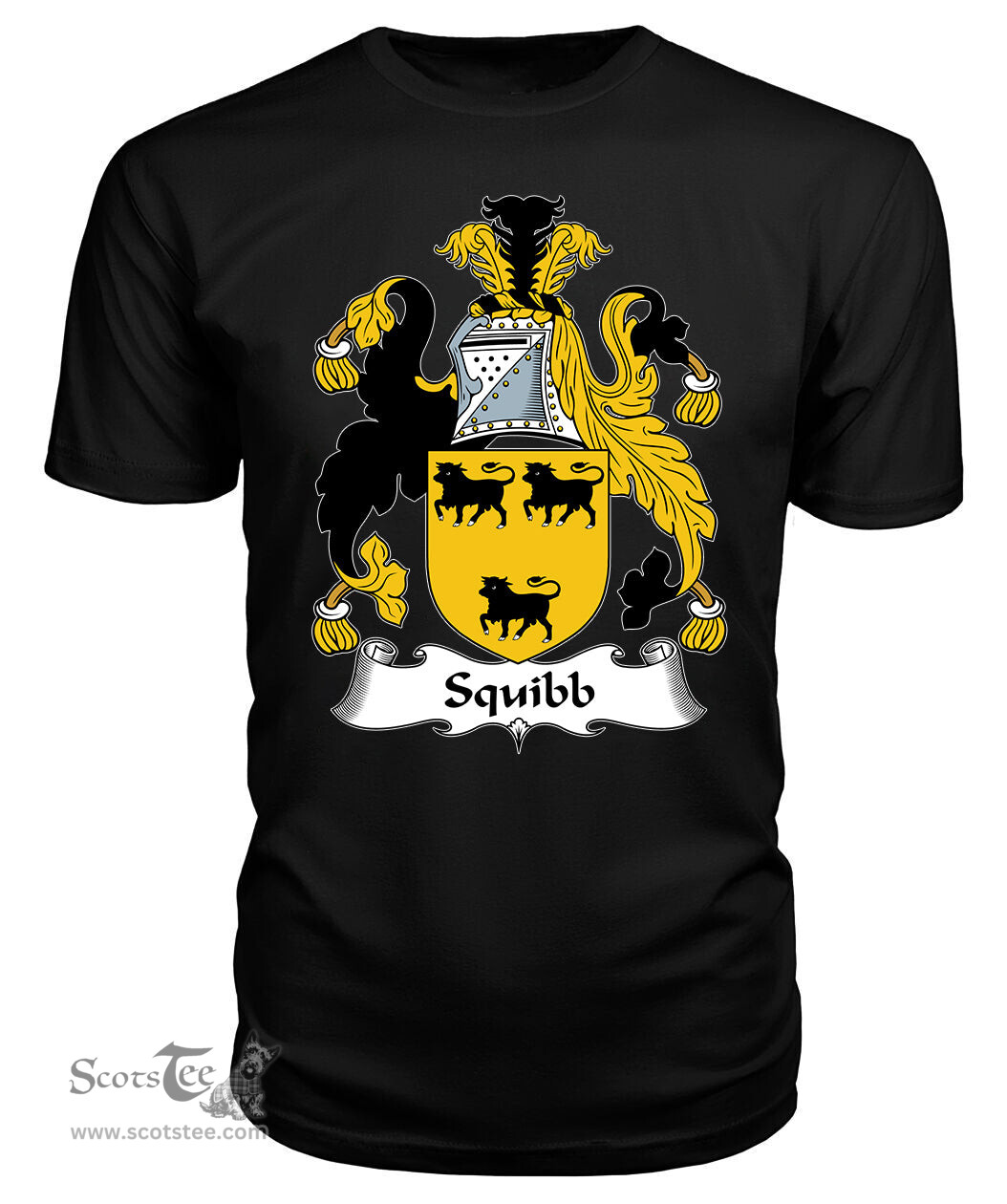 ScotsTee Squibb Coat Of Arms Family Crest British Fleet T Shirt