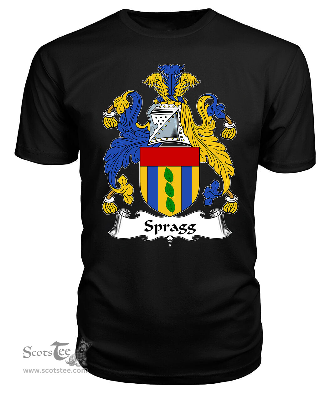 ScotsTee Spragg Coat Of Arms Family Crest British Fleet T Shirt