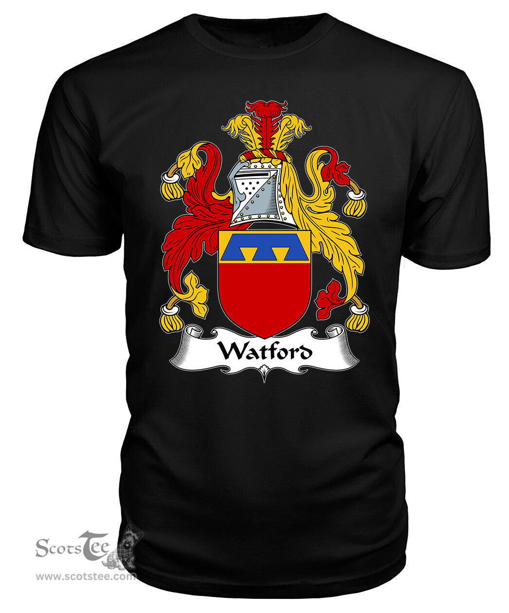 ScotsTee Watford Coat Of Arms Family Crest British Fleet T Shirt