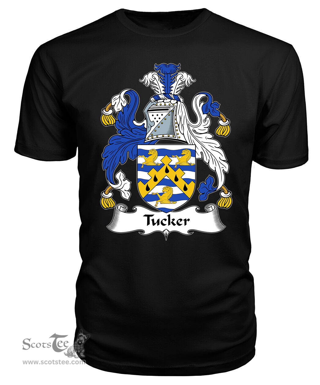 ScotsTee Tucker or Tooker Coat Of Arms Family Crest British Fleet T Shirt