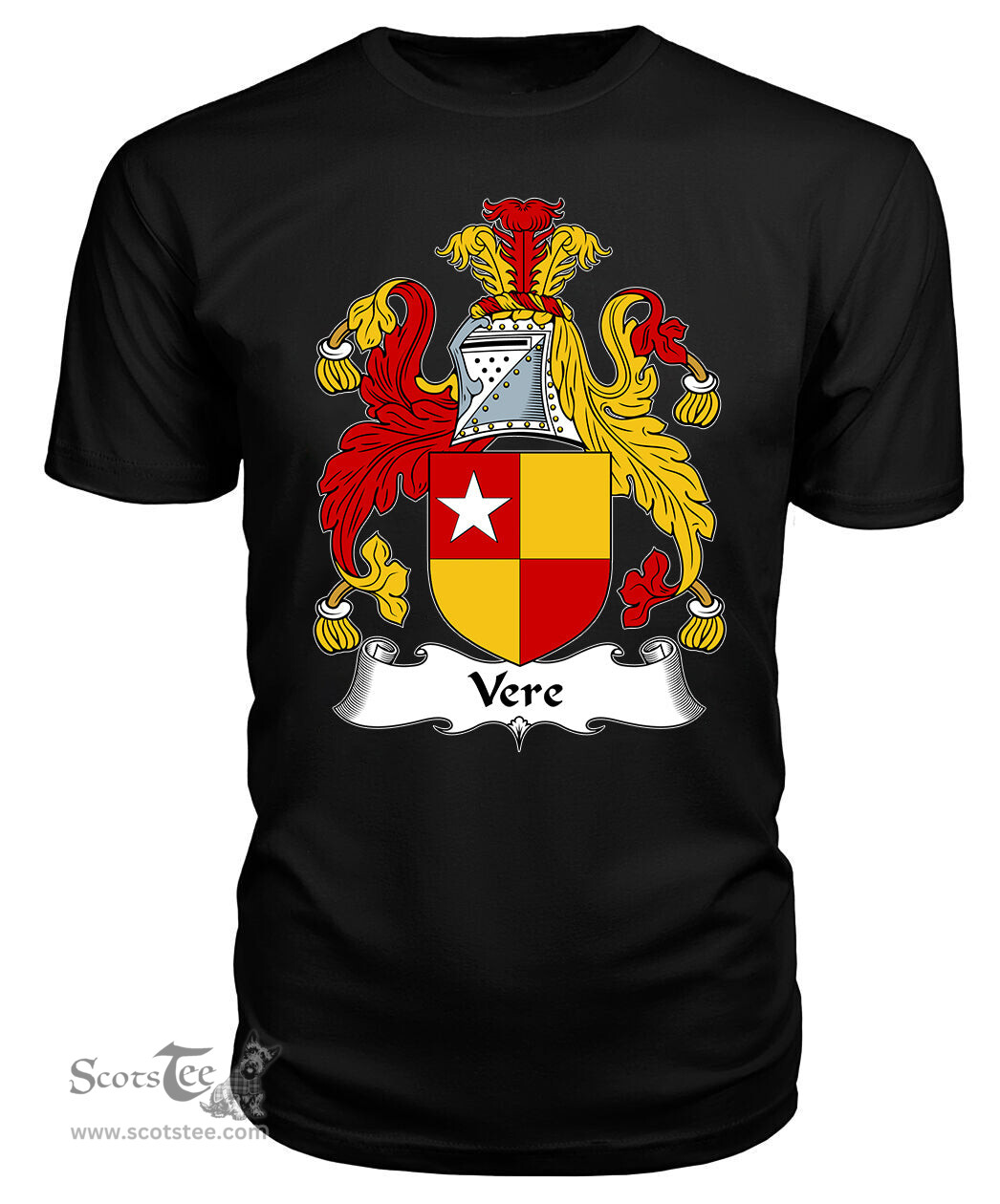 ScotsTee Vere Coat Of Arms Family Crest British Fleet T Shirt