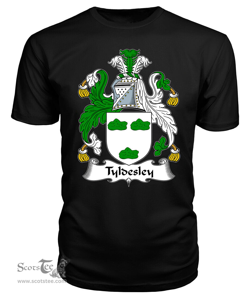 ScotsTee Tyldesley Coat Of Arms Family Crest British Fleet T Shirt