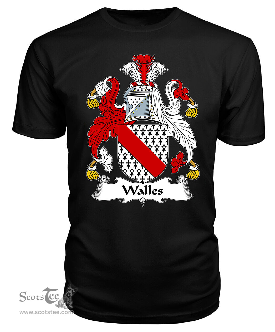 ScotsTee Walles Coat Of Arms Family Crest British Fleet T Shirt