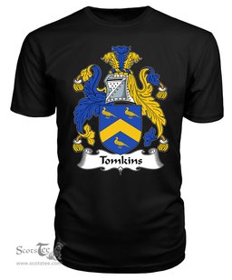 ScotsTee Tomkins or Thompkins Coat Of Arms Family Crest British Fleet T Shirt